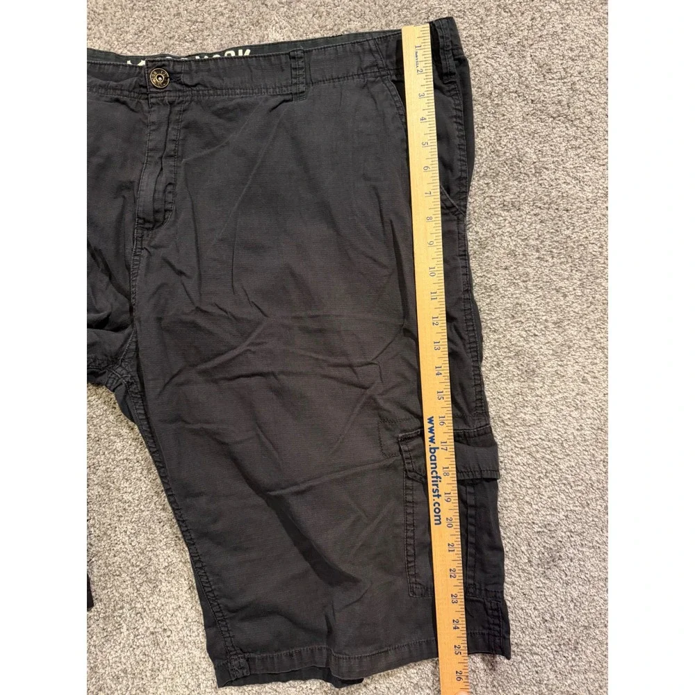 Zoo York‎ Cargo Shorts Mens 48 Black Ripstop Cotton Multi Pocket Skate Casual